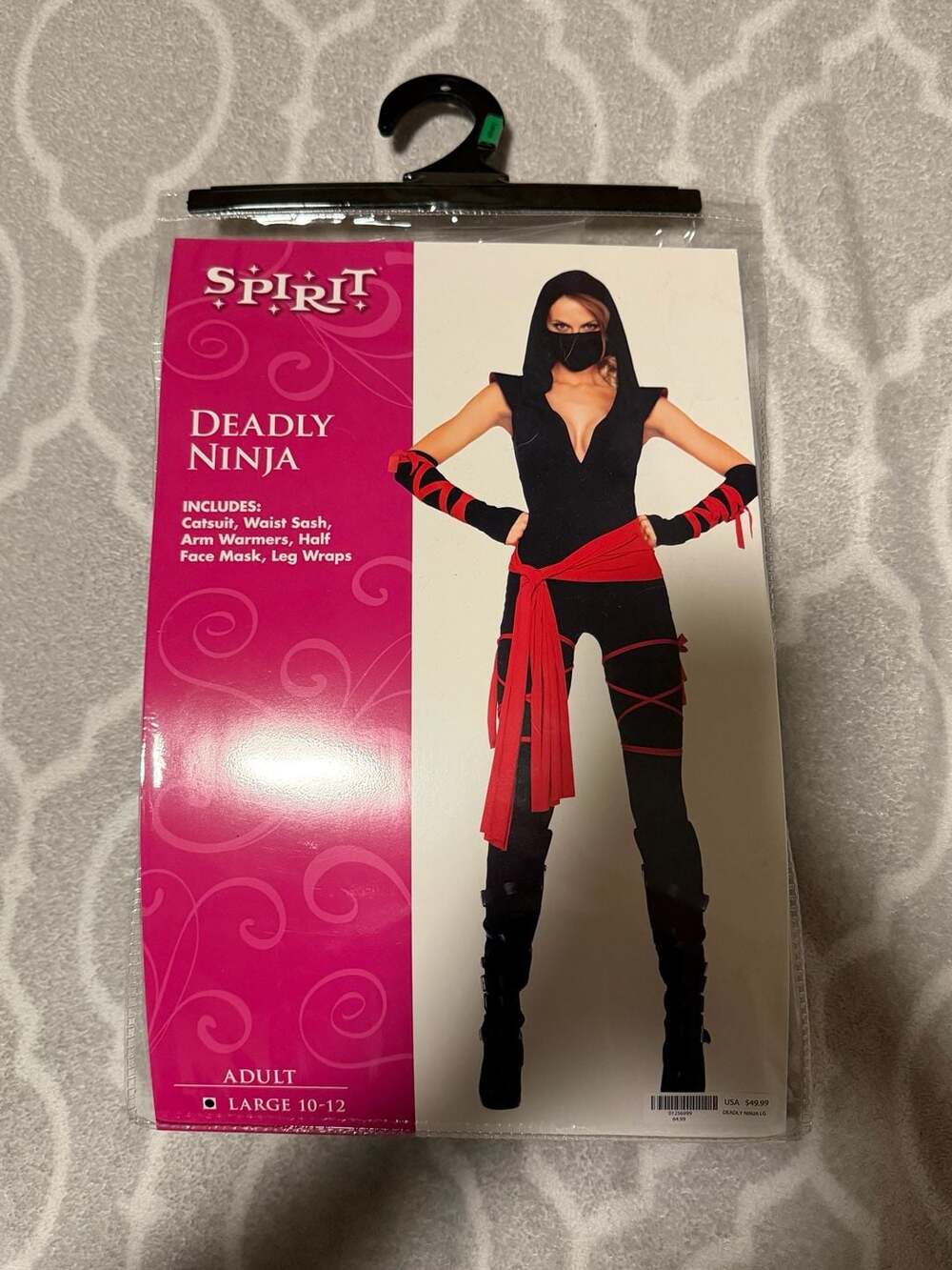 Spirit Halloween Adult Deadly Ninja Costume - Large 10-12